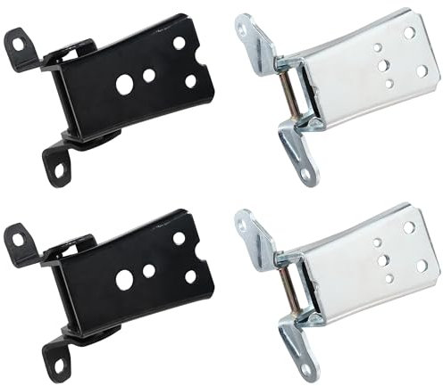 4-teiliges Türscharnier-Set für obere und untere Tür, links und rechts, passend für Ford F150, F250, F350, Bronco LTD Fairmont Granada Thunderbird 1978–1997, passend für Mercury Zephyr Marquis Cougar