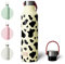 Bottle Bottle 600ml Insulated Water Bottle with Handle Hiking Drink Flask (Cream Yellow)
