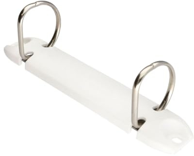 maDDma Ringbuchmechanik farbig Ringmechanik Ring-Binder 2-Ring Innenmaß 25mm für Ordner Hefter Schreibmappen, Farbe:weiß