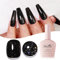 Imtiti Glitter Gel Nail Polish, Black Iridescent Glitter Gel Polish Diamond Shimmer Sparkle Soak Off UV LED Nail Gel Polish Autumn Winter Gel Polish Manicure Gel Nail Kit 10ml