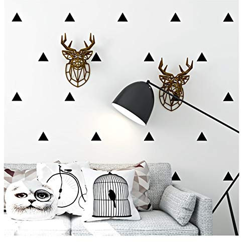 Generic Tapete, Nordic Style Geometrische Schwarz-Weiß Dreieck Muster Tapete Wohnzimmer Tapete Schlafzimmer Tapete Hintergrund Dekor/Weiß/0,53 * 9,5M