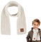 Abeillo Winter Schal - Baumwolle Unisex Baby Schal, Warme Winterschals für Kinder, Weicher Gestrickter Halswärmer, Warme Schals, Wickeltuch für Baby, Jungen, Mädchen (Beige)