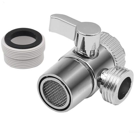 Sumsoctober Adaptateur de robinet innovant à double sortie pour évier de cuisine avec valve de dérivation, adaptateur de robinet, interrupteur, déviateur, séparateur d'évier de cuisine (alliage de