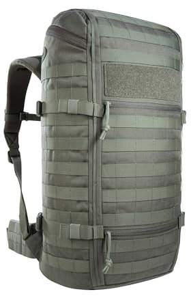 Tasmanian Tiger TT Base Pack Top Load 30 IRR Modularer, erweiterbarer Einsatz-Rucksack 30L Volumen, Trekking-Rucksack mit Molle-System und abnehmbarem Hüftgurt; Steingrau-Oliv IRR