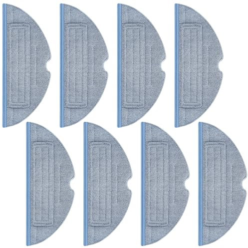 Lot de 8 chiffons de rechange pour robot aspirateur Roborock S8/S8+ S7/S7+/ S7 MaxV Ultra/S7 MaxV/S7 Pro Ultra/T7/T7plus, serpillères de rechange