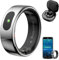 WingFly Smart Ring für Herren Damen, Fitness Ring Smartringe,Tracking Ring IP68, Fitness Tracker Ring Gesundheitsring mit iOS/Android, Aktivitätstracker/Herzfrequenz/SpO2/Schlaf (Silber, 9#)