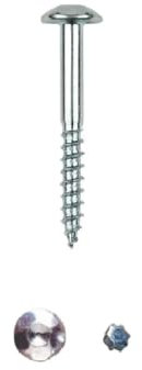FHZ Tornillo Inviolable 7x60 Zincado Tornillo para verjas, estanterías, vallas, barandillas, tendederos… 20 Unidades