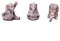 Kreative Elefanten-Figuren, Miniatur-Yoga-Elefant-Statue, Kunstharz, Feng Shui, Dekoration, Skulptur für Zuhause, Büro, 3 Stück