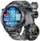 GPS Smart Watch for Men 1.43″AMOLED Always-on Display Bluetooth Call Smartwatch Male for Android iOS 600 mAh Big Battery,Compass,Pedometer,Heart Rate/Health Monitor, 100+ Sport Mode,Black Steel