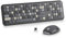 SOLIDEE Combo Teclado y Ratón Inalámbrico 2.4GHz, Teclado Retro Máquina de Escribir 104 Teclas con Teclado Numérico, Teclado de Membrana Silencioso y Colorido(Americano QWERTY)(Black Grey)
