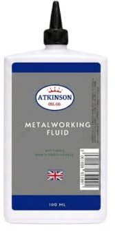 Atkinson Oil Co. Biodegradable Cutting Oil 100 ml | Ultra High-Performance Synthetic Metalworking Fluid, For Drilling, Broaching & Fabrication, Water-Soluble, Made in UK