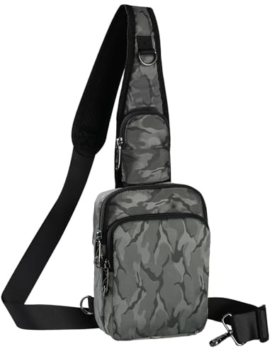 BROADREAM Anti Diebstahl Umhängetasche - Sling Chest Crossbody Bag Brusttasche Herren,Wasserdicht Schultertasche mit Reißverschluss Lock,RFID-Blockierung,Klein Handtasche für Männer Frauen