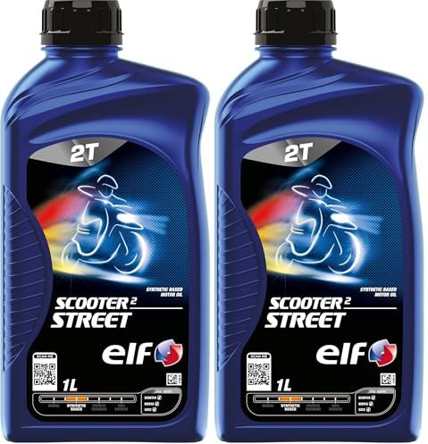 ELF SCOOTER 2 STREET, Huile moteur 2 temps, 1 litre (Lot de 2)