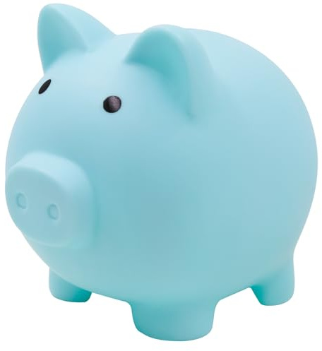Blaues Sparschwein,Sparschwein für Kinder,Niedliche Münzbank,Unzerstörbare Sparfächer,für Hochzeit, Weihnachten, Ostern, Valentinstag,Geburtstagsgeschenke