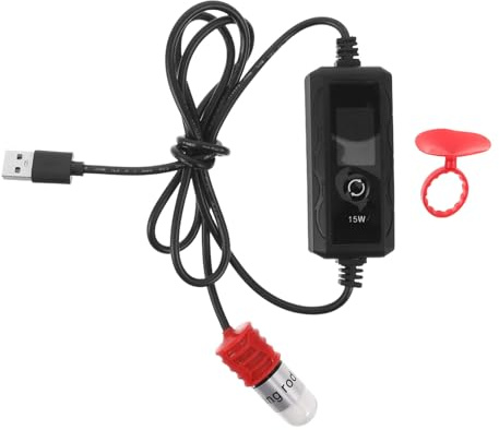 OHPHCALL Mini-Chauffage D’Aquarium USB Réglable 15 W, Tube Quartz