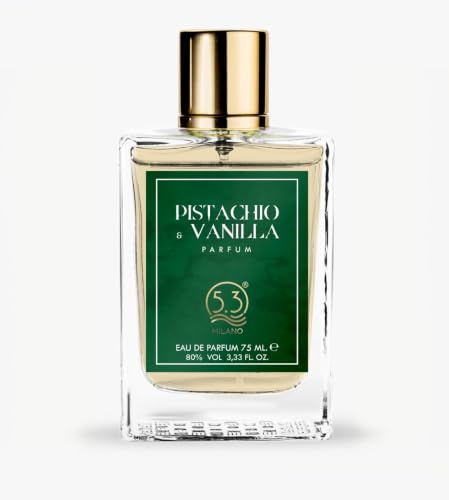 5.3 Milano PISTACCHIO E VANILLA Extrait de Parfum Unisex | 5.3MILANO PISTACCHIO E VANIGLIA Extrait de Parfum Unisex, 75 ml, 30% essenza pura, fragranza gourmand, lunga durata