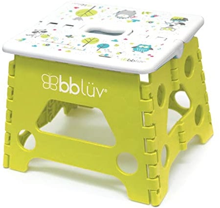 bblüv – Estadio – Pie Plegable para niños y niños – Taburete Plegable Antideslizante Que soporta hasta 250 lbs Aprendizaje de la Limpieza y el Cepillado de los Dientes – Lima