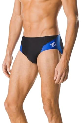 Speedo Men's Swimsuit Brief Endurance+ Splice Team Colors