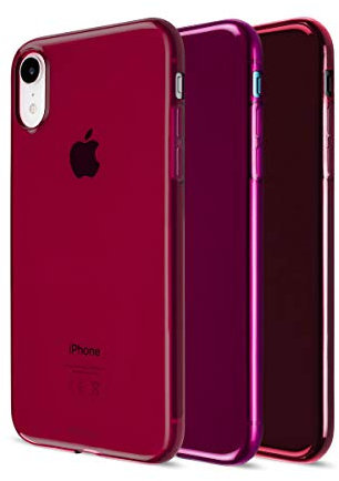 Artwizz NoCase Handyhülle kompatibel mit iPhone XR - Ultra-Dünne, Elastische TPU Schutzhülle mit UV-Resistenz - Himbeere