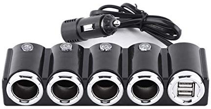 Nikou Toma del Encendedor - DC 12V / 24V USB de 4 vías del Coche Encendedor de Cigarrillos Divisor 4 Socket Adaptador de mechero Cargador Adaptador Populares