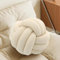 Knot Pillow Ball-Shaped Decorative Throw Pillows,Ivory 20cm Cute Couch Cushion Knotted Plush Pillow Suitable for Living Room Bed Decoration Handmade Braided Throw Pillows