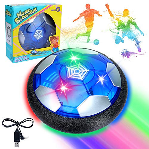 Sinwind Air Power Fußball, Spielzeug für Kinder, Ball mit LED-Licht, Hover Soccer Ball, Fußballspiele für drinnen und draußen, Geschenk zum Geburtstag, Weihnachten, für Jungen und Mädchen