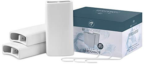 LE CONCIERGE® Heizkörper Luftbefeuchter [3er Set] - Keramik Wasserverdunster für die Heizung, Keramik Luftbefeuchter Heizkörper 350ml inclusive Haken