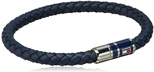 Tommy Hilfiger Herren Schmuck geflochtenes Lederarmband Farbe: Marineblau (Modell: 2790294)