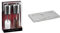 Cole and Mason H307498P Precision Sandown Salt and Pepper Mill Gift Set - Manual Grinders with Adjustable Settings, 18 cm Tall, in Acrylic and Stainless Steel & Acrylic Mill Tray
