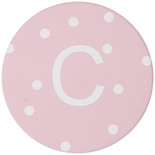 G Decor 5 Colour Polka dots Mug Coaster (C, Pink)