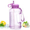 FORWEWAY 2.2 Litre Water Bottle with Straw BPA-Free Leak Proof Reusable Durable Half Gallon Gym Jug with Handle Portable for Sports Cycling Running Work (Puple)