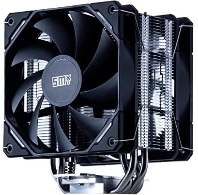 Silver Monkey X® CRISP DUAL CPU-Luftkühler | 2x120mm PWM Lüfter | 4 Heatpipes Kühlung | 180W TDP | Prozessorlüfter für Intel LGA 115x/1200/1700/2011/2066 und AMD AM4 sockel