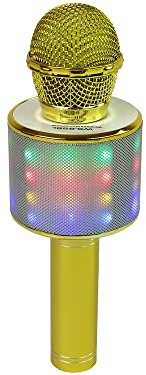 Microfono senza fili USB altoparlante karaoke registrazione modello WS-858 oro