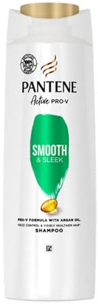 Pantene Pro-V Smooth & Sleek Silicone Free Frizz Ease Shampoo Pro-V Formula with Argan Oil 400ML