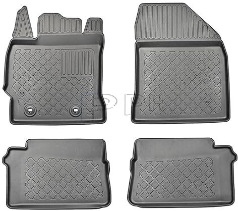 Premium Gummifußmatten Fussmatten Gummifußschalen für Toyota Auris II/Auris II Hybrid/Toyota Auris II Touring Sports/Touring Sports Hybrid 5 Türen ab 2013-