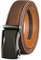 KEMISANT Gürtel Herren, Ledergürtel Ratsche Automatikschließe für Herren Business Anzug, 35mm Breit Gürtel,Größe Angepasst(Tawny-115cm/32-38 taille verstellbar)