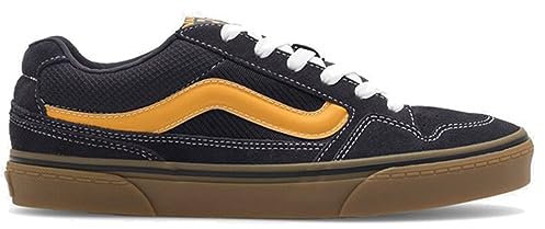 Vans Herren Caldrone Sneaker, Suede Gum Charcoal Yellow, 44 EU