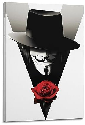 JEAM V for Vendetta Ästhetische Bilder, individuelles Raumdekor, Wohnheim, Wanddekoration, Kunstposter, Albumcover, Bild, Dekor-Poster, 60 x 90 cm, Rahmenstil