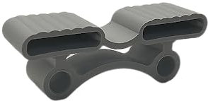 Generisch 10er Set Kappen zur Befestigung von Leisten im Lattenrost (120_40x25x8,5 mm (Duo))