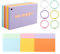 300 Blatt Metaplankarten, 6 Stück Kartenkarten Groß Revised color Lernkarten mini Vokabelkarten mit Binder für Lernbüro Notizblock Schule Lernkarten 5×3