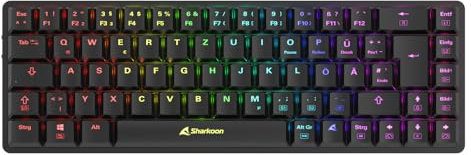 Sharkoon PureWriter W65 Schwarz, RGB, 2,4 GHz-Drahtlos-Funkverbindung, Kailh Braun
