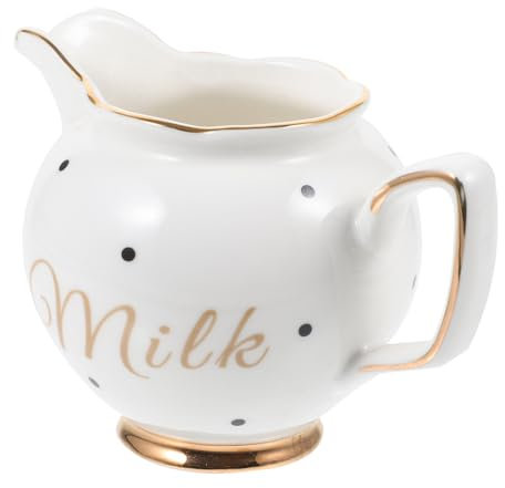 PRETYZOOM Brocca in Ceramica Di in Stile Europeo Con Bordo Dorato Brocca Multiuso Per Uso Domestico E Commerciale