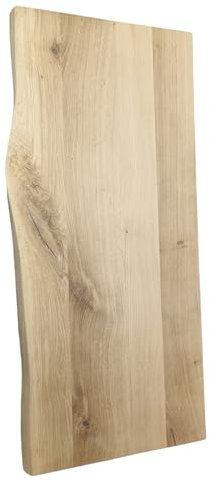 Waschtisch Eiche Platte Natur Holzplatte massiv Holz Aufsatzbecken Waschbeckenplatte Naturkante 90 cm Lang Neu