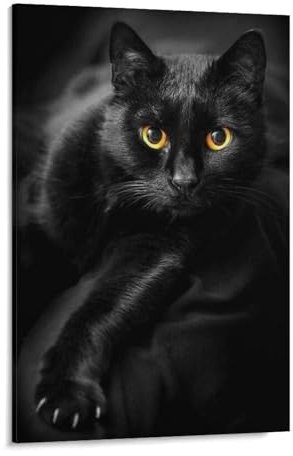 1000 Teile Puzzle Papier ,Schwarze Katze,Kreative Schwierige Puzzles Pädagogisches Stressfreisetzung Spielzeug Für Erwachsene Kinder,Haus Dekoration Geschenk(50x70cm)-A34