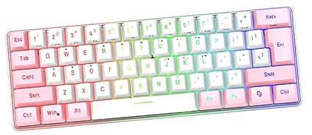 CAXUSD Mini Mechanical Keyboard Gaming Keyboard Rgb Backlight Usb for Gaming Compact