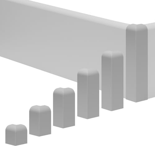 REESE Außenecke Hellgrau für Sockelleisten | 18 x 80 mm | passgenau | Profil München | Verbinder für Leisten | einfache Montage ohne Bohren