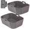 BYKITCHEN Heißluftfritteuse Zubehör für Ninja Double Stack XL Heißluftfritteuse SL400EU, 2 Stück Airfryer Silikonform für Ninja SL400EU 9.5L, Air Fryer Silikon Einsatz, Heißluftfritteuse Backform