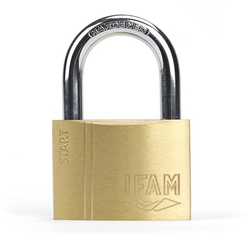 IFAM Cadenas antivol SR70-70 mm - Arc normal - Double verrouillage - Avec 2 clés dentelées - Solide et fiable - Idéal pour valises, casiers, tiroirs