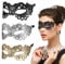 Andibro 3 Stück Maskenball Spitzenmaske, Venezianische Maske Damen Sexy Lace Maske Augenmaske Maskerade Maske für Halloween Karneval Party Kostüm Ball