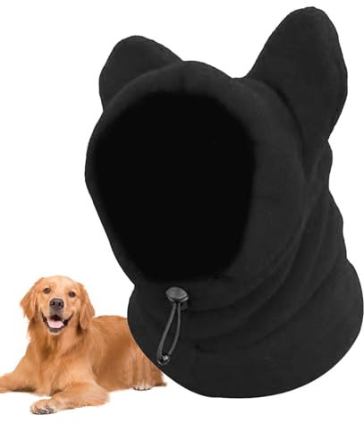 Kixolazr Bonnet pour Chien - Cache-Oreilles, Capuche Épaisse et Confortable en Polaire - Écharpe Chauffe-Cou Lavable, Sweat à Capuche avec Oreilles pour Dressage de Chiots